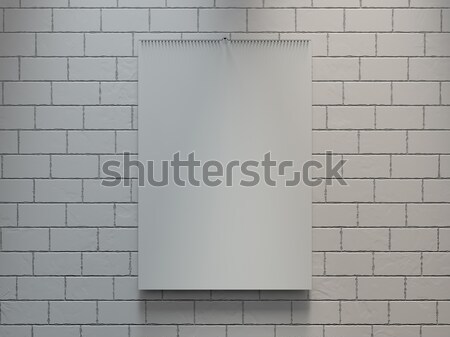 Blank design calendar template on a grey background with soft sh Stock photo © user_11870380