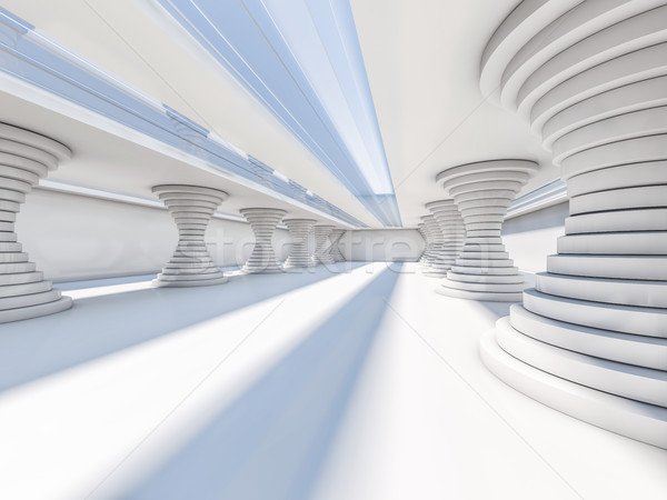 Сток-фото: аннотация · Современная · архитектура · пусто · белый · открытых · пространстве