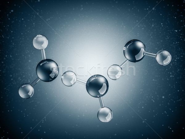 Water molecule, Macro, Science background. Stock photo © user_11870380