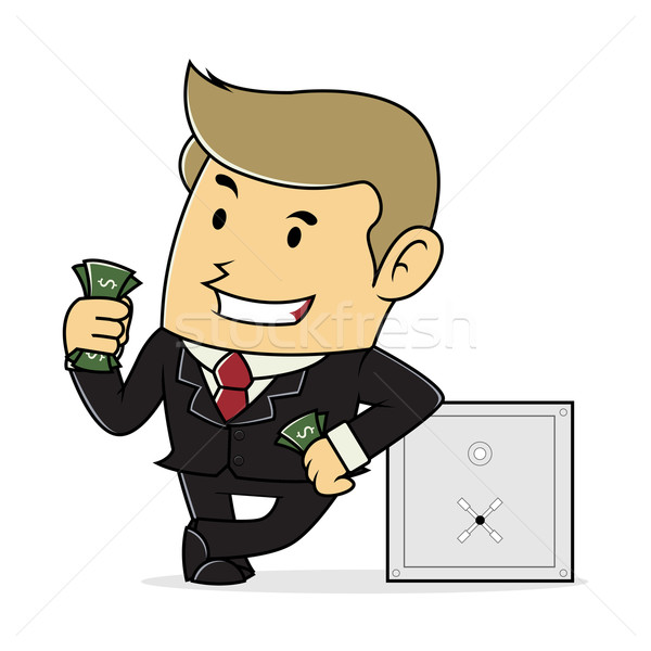 Affaires cartoon illustration main costume exécutif [[stock_photo]] © user_8928535