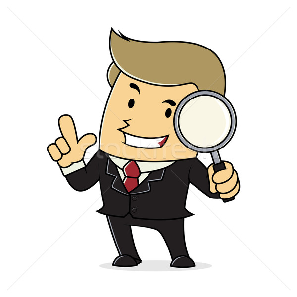 Affaires cartoon illustration main costume exécutif [[stock_photo]] © user_8928535