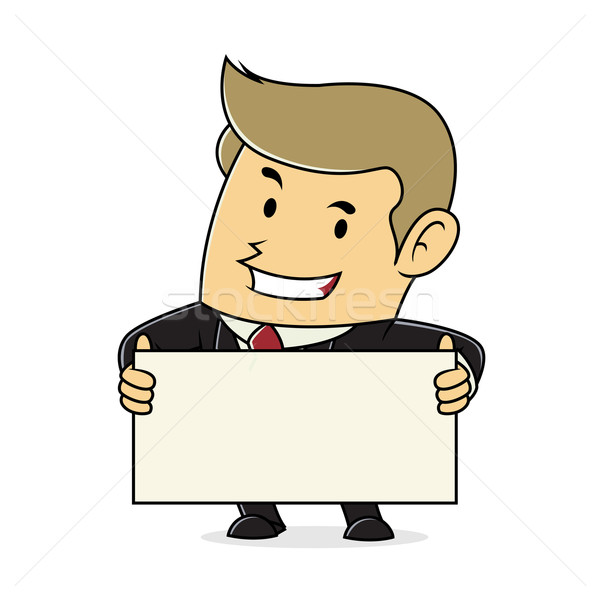 Affaires cartoon illustration main costume exécutif [[stock_photo]] © user_8928535