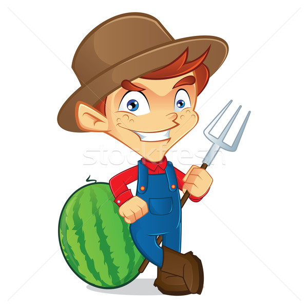 Agriculteur cartoon illustration [[stock_photo]] © user_8928535