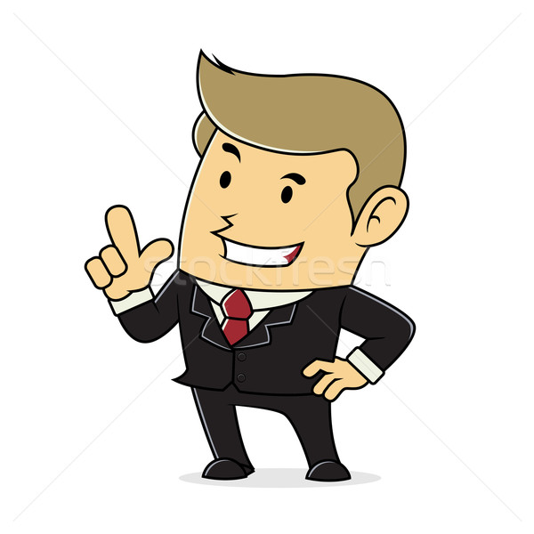 Affaires cartoon illustration main costume exécutif [[stock_photo]] © user_8928535