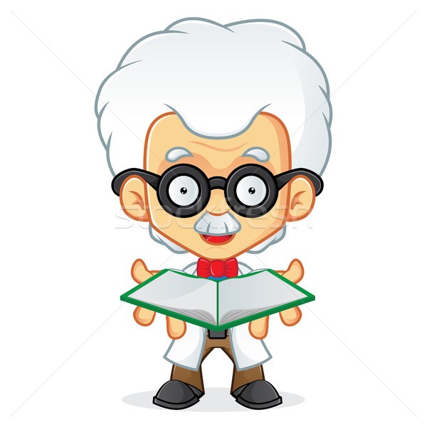 Profesor cartoon ilustracja człowiek tle okulary Zdjęcia stock © user_8928535