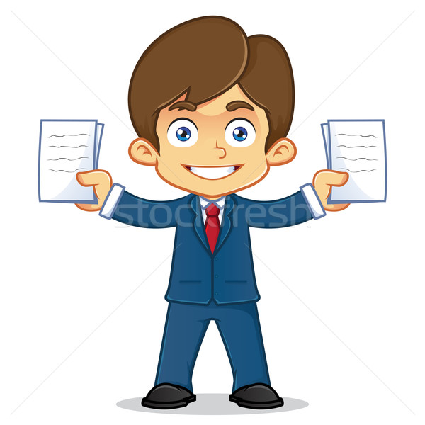 Affaires cartoon illustration jeunes affaires mains [[stock_photo]] © user_8928535