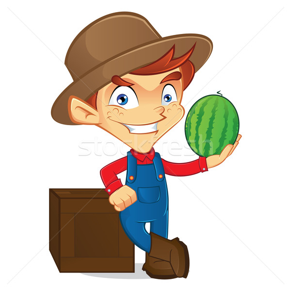 Agriculteur cartoon illustration [[stock_photo]] © user_8928535