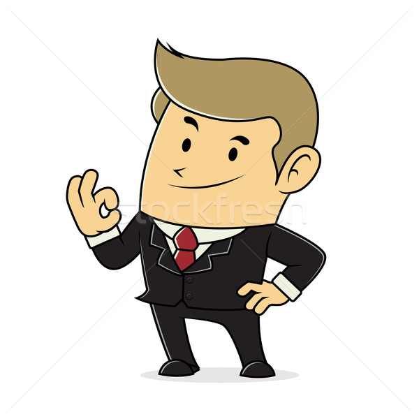 Affaires cartoon illustration main costume exécutif [[stock_photo]] © user_8928535