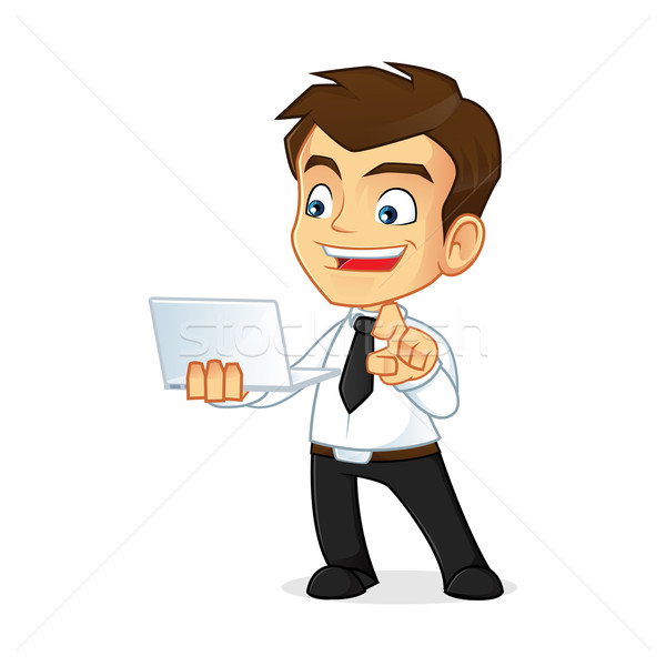 Biznesmen cartoon ilustracja twarz człowiek garnitur Zdjęcia stock © user_8928535