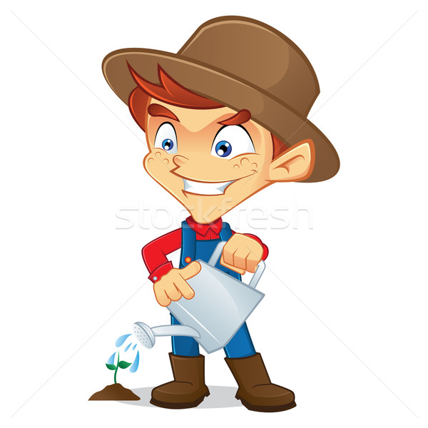 Agriculteur cartoon illustration [[stock_photo]] © user_8928535