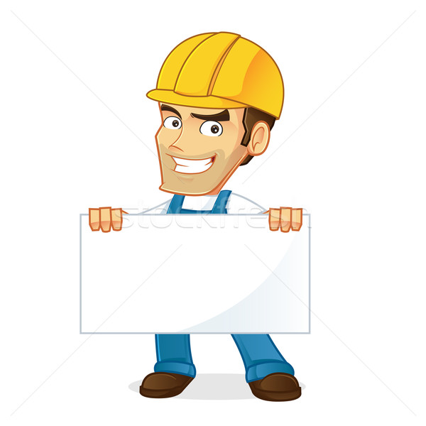 Bricoleur cartoon illustration travaux fond travailleur [[stock_photo]] © user_8928535