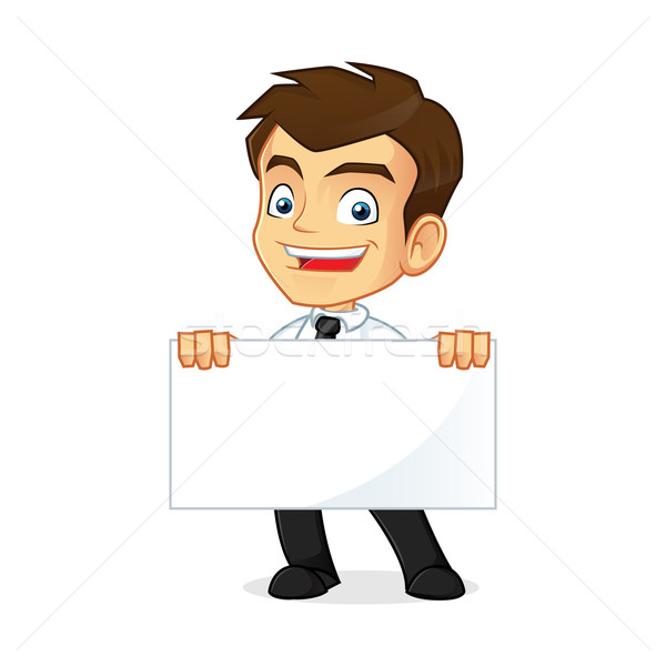 Biznesmen cartoon ilustracja twarz człowiek garnitur Zdjęcia stock © user_8928535