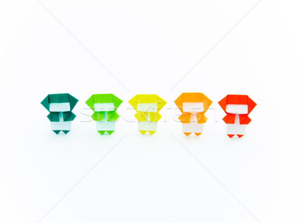Farbenreich Origami Ninja cute spielen zusammen Stock foto © user_9323633