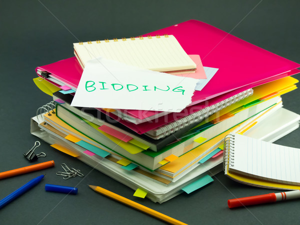 The Pile of Business Documents; Bidding Stock photo © user_9323633