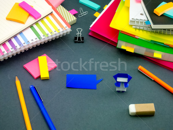 Wenig Origami helfen Arbeit schlafen Büro Stock foto © user_9323633