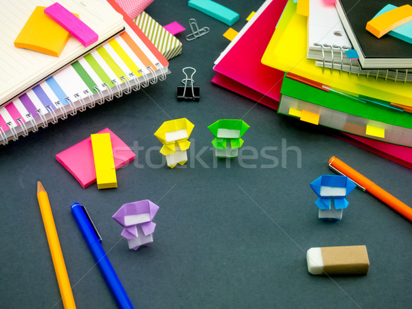 Küçük origami yardım çalışmak büro ofis Stok fotoğraf © user_9323633