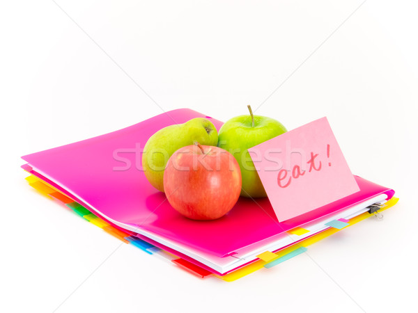 Office Documents and Apples; Eat  Stock photo © user_9323633