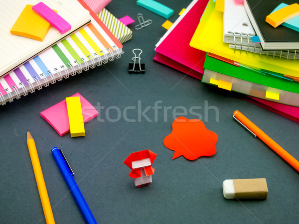 Wenig Origami helfen Arbeit schlafen Büro Stock foto © user_9323633