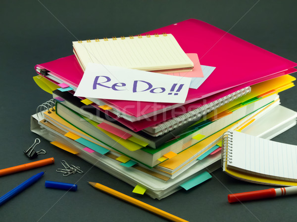 The Pile of Business Documents; Re Do Stock photo © user_9323633