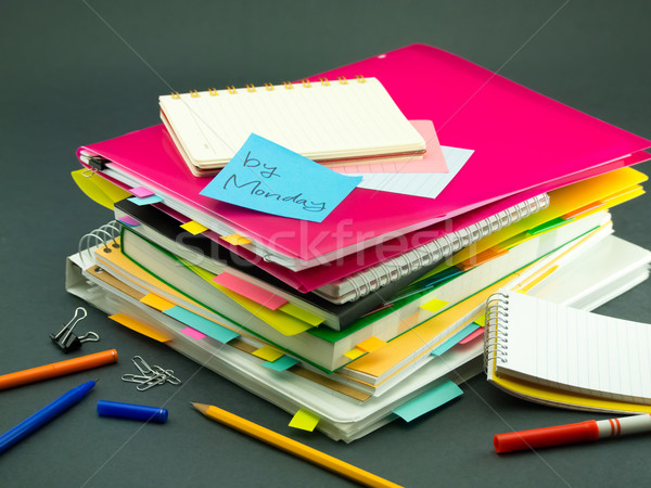 The Pile of Business Documents; By Monday Stock photo © user_9323633