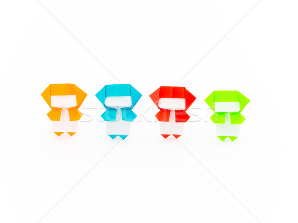 Farbenreich Origami Ninja cute spielen zusammen Stock foto © user_9323633