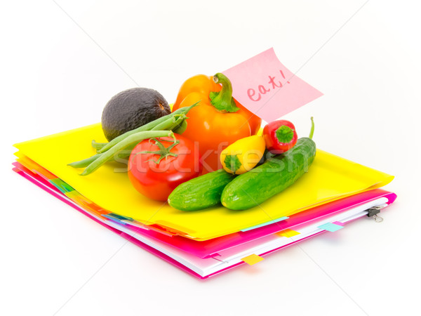 Office Documents and Vegetables; Eat  Stock photo © user_9323633