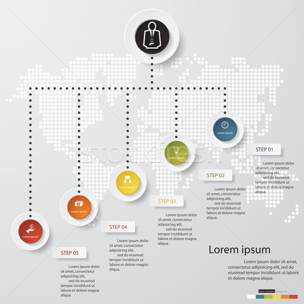 Lépcső vektor infografika sablon diagram eps10 Stock fotó © user_9385040