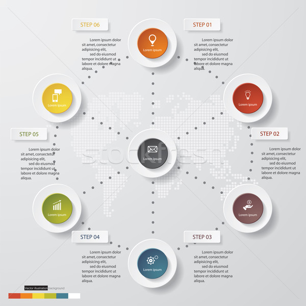 Lépcső vektor infografika sablon diagram eps10 Stock fotó © user_9385040