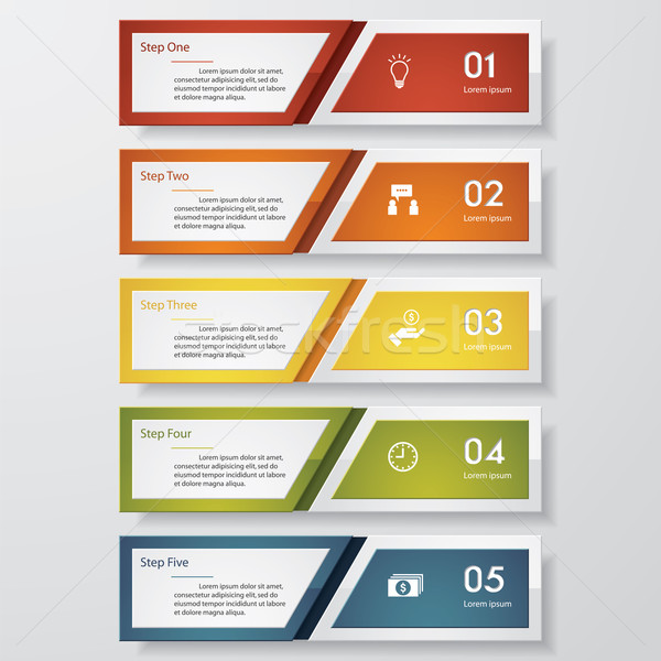 Absztrakt lépcső rendelés illusztráció diagramok papír Stock fotó © user_9385040