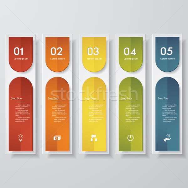 Stock photo: Design clean number banners template. Vector.