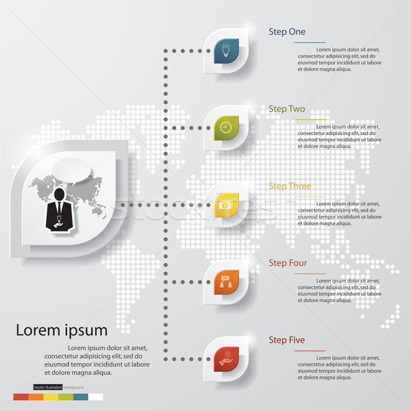 抽象的な 手順 要素 デザイン ボタン 現代 ストックフォト © user_9385040