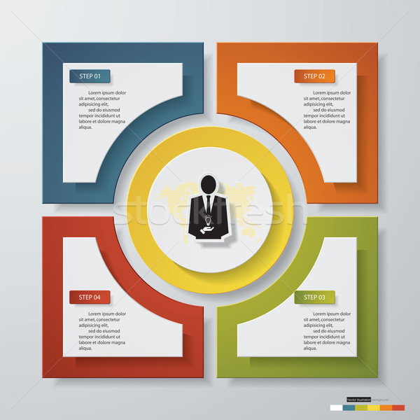 Schritte Vektor Vorlage Diagramm eps10 Stock foto © user_9385040