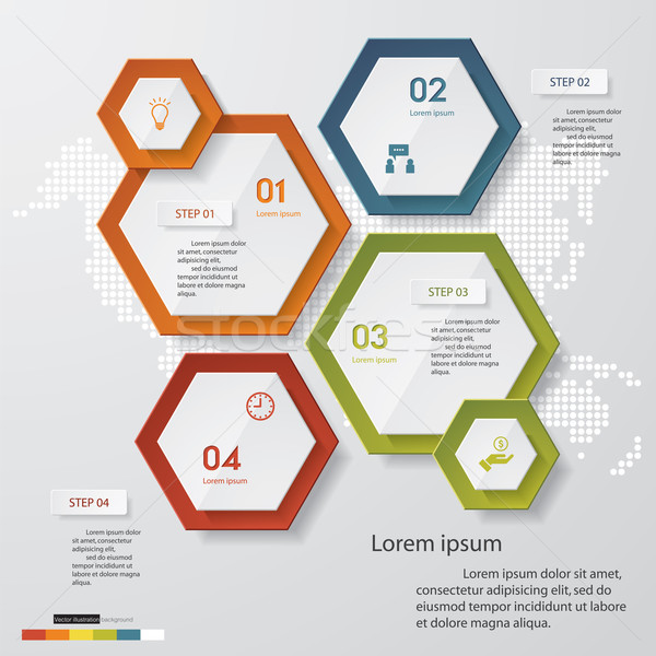 Lépcső diagram diagramok sablon vektor háttér Stock fotó © user_9385040