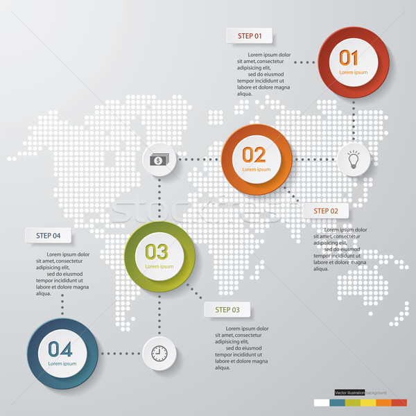 Lépcső vektor infografika sablon diagram eps10 Stock fotó © user_9385040