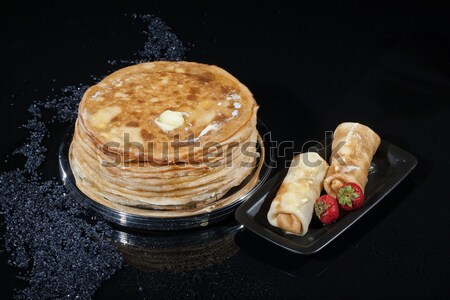 Pancakes On A Glass Background Stock photo © user_9834712