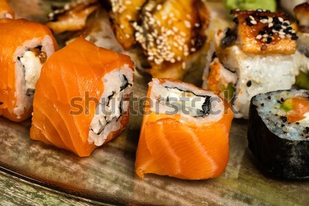 Japonês sushi tabela diferente tradicional comida Foto stock © user_9834712