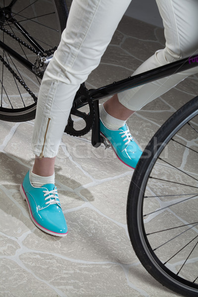 Woman's Legs And Bicycle Stock photo © user_9834712