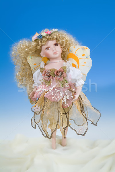 人形 ビッグ 青 白 家 肖像 ストックフォト © user_9834712