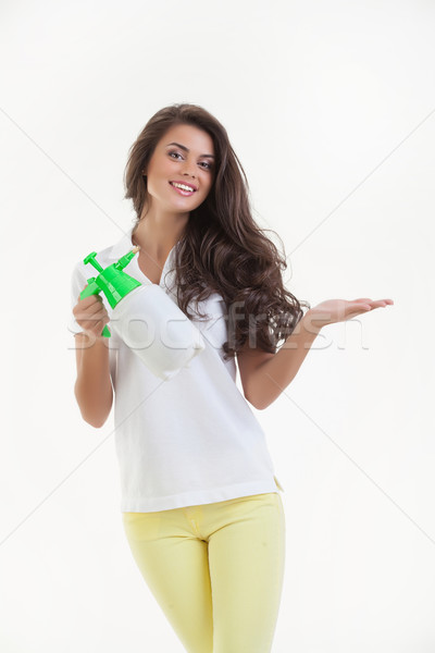 Young Woman With A Sprayer Stock photo © user_9834712