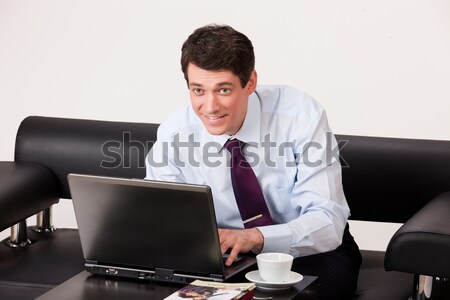 Young Man And Computer Stock photo © user_9834712