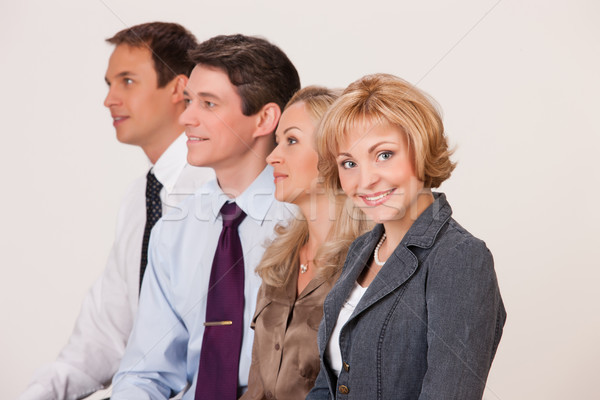 Grupo jovens isolado mulher escritório homem Foto stock © user_9834712