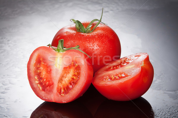 Tomatoes On A Glass Background Stock photo © user_9834712