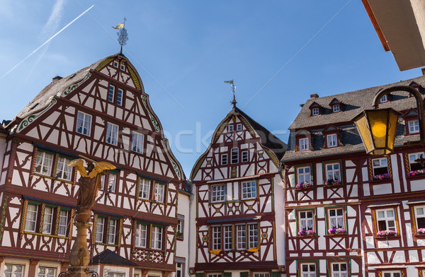 Historic houses fronts in Bernkastel-Kues on the Mosel Stock photo © user_9870494