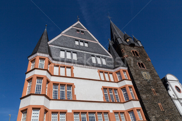 Historic houses fronts in Bernkastel-Kues on the Mosel Stock photo © user_9870494