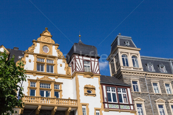 Historic houses fronts in Bernkastel-Kues on the Mosel Stock photo © user_9870494