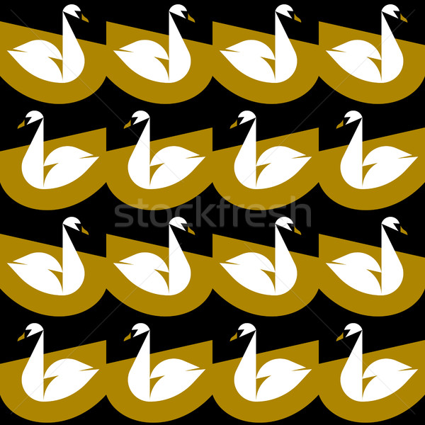 Modern seamless vector background with geometric swans Stock photo © ussr