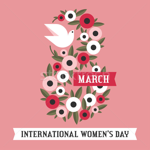 Biały dove kwiaty międzynarodowych dzień kobiet Zdjęcia stock © ussr
