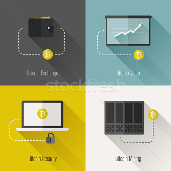 Imagine de stoc: Bitcoin · modern · proiect · element · bani · Internet