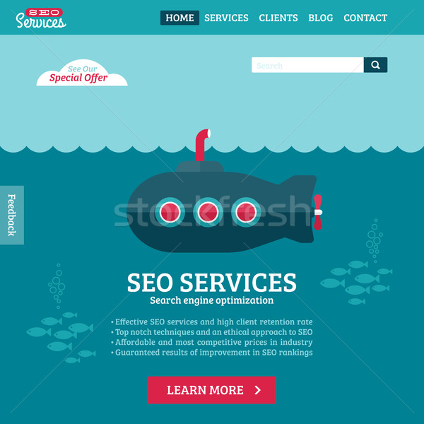 Projeto vetor site modelo seo Foto stock © ussr