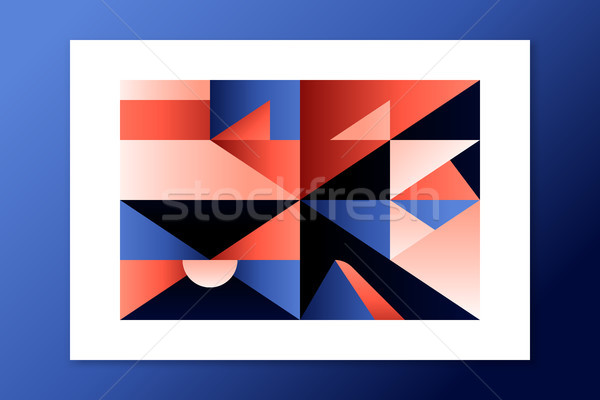 Poster abstract stijl vrouw mode Stockfoto © ussr
